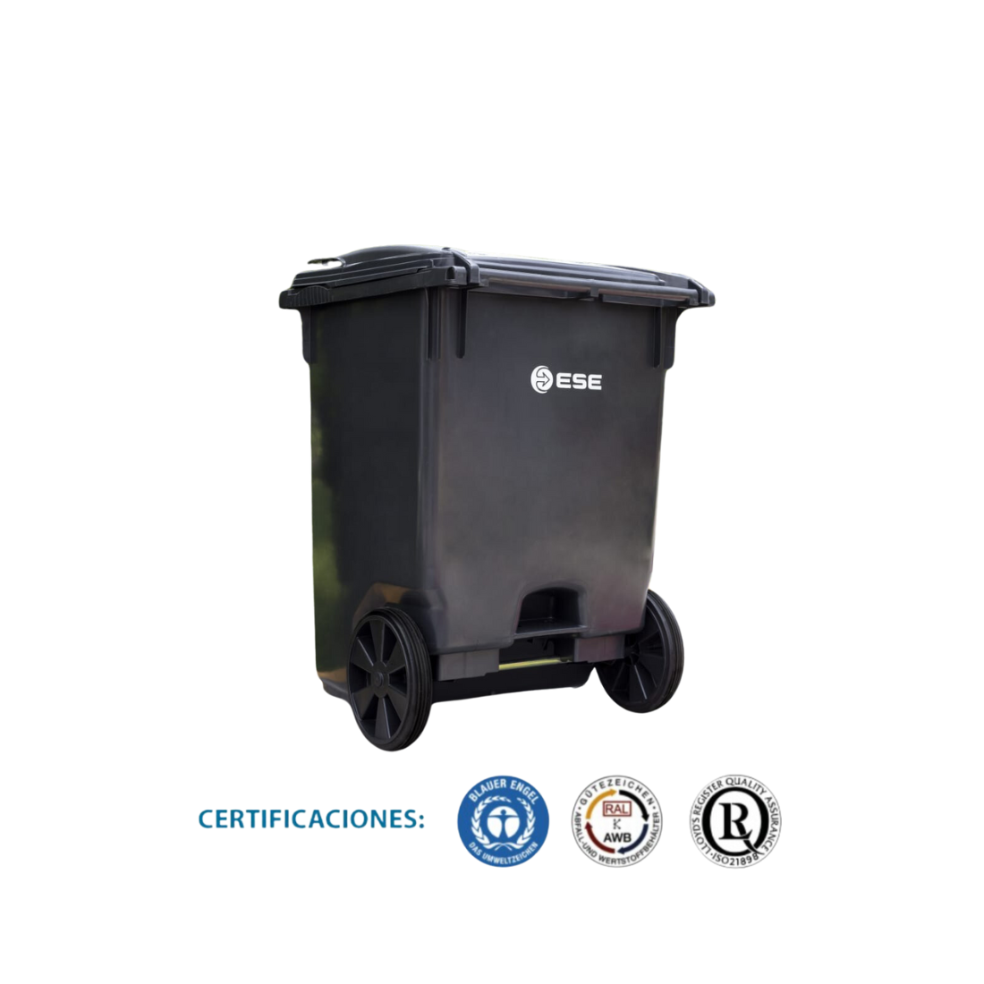 Contenedor de Residuos 370 Litros 3 ruedas