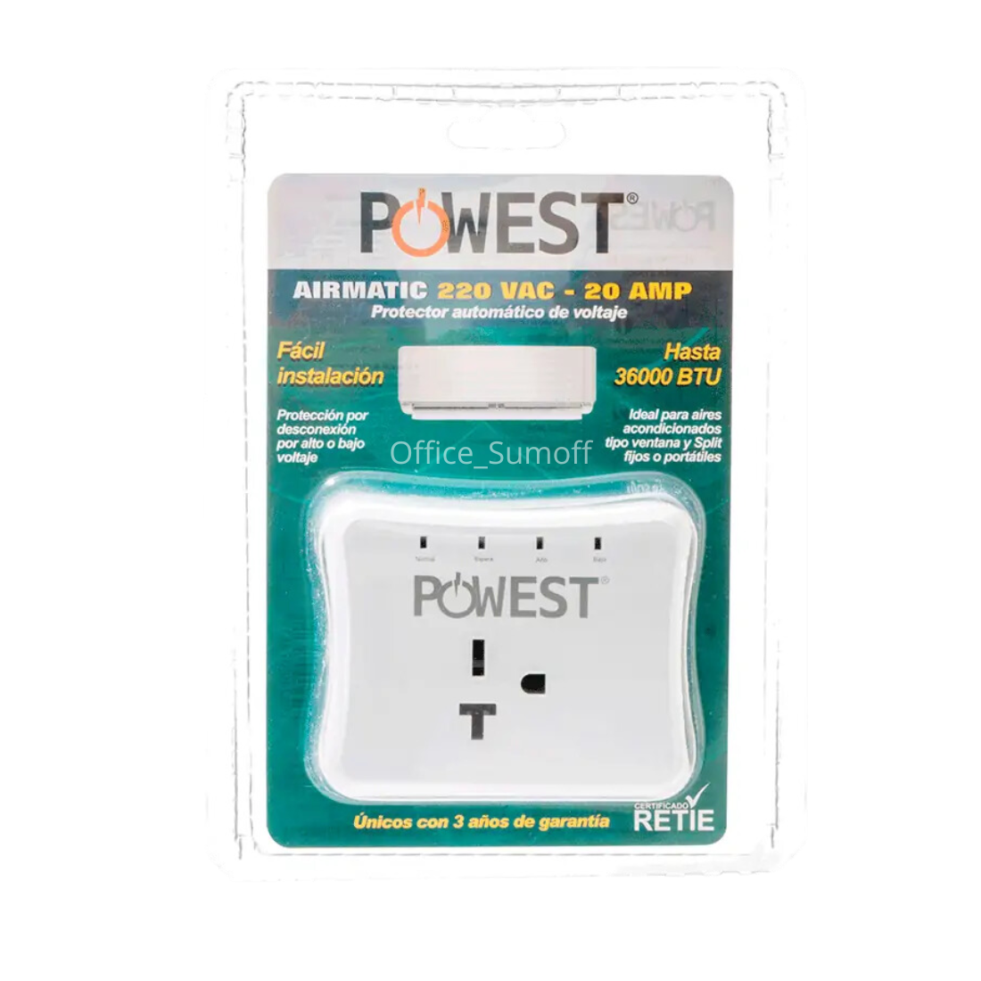 Protector De Voltaje Powest AIRMATIC 220V/20A