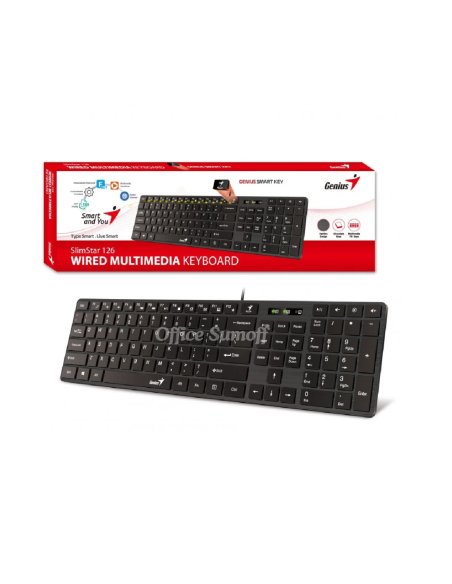 TECLADO GENIUS KB-117 NEGRO/USB/RESITENTE DERRAMES