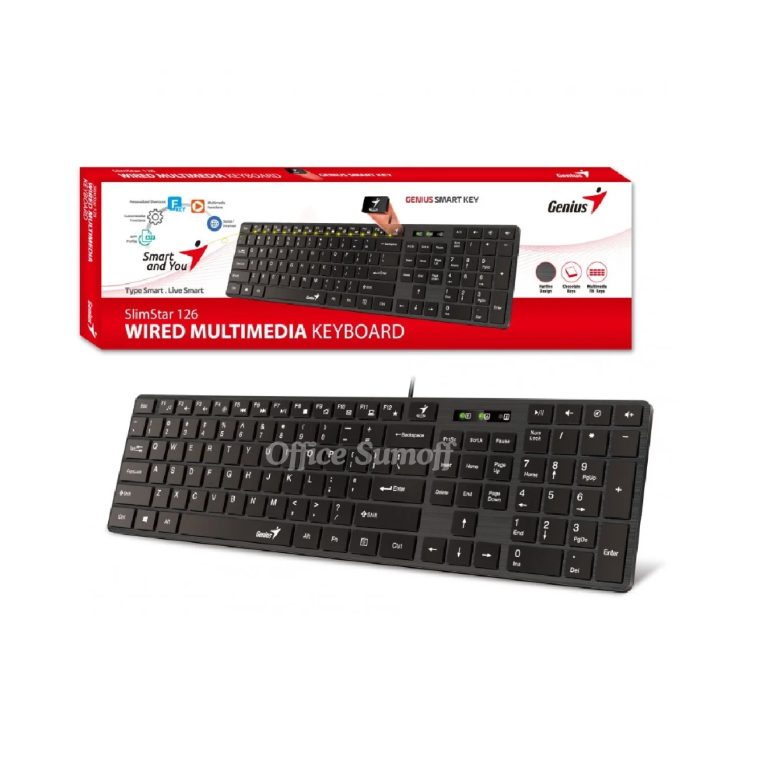TECLADO GENIUS KB-117 NEGRO/USB/RESITENTE DERRAMES