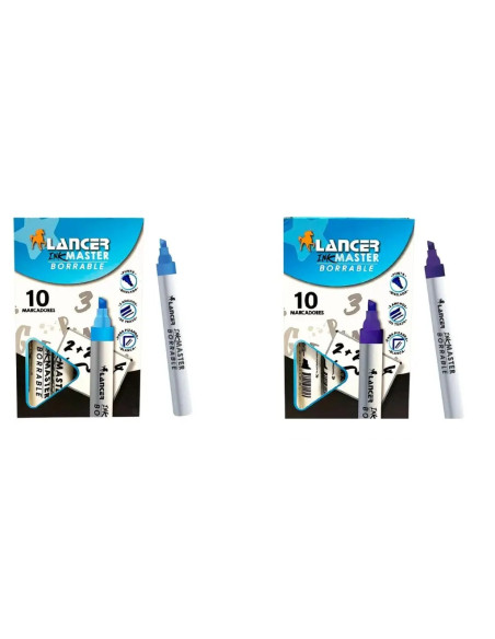 MARCADOR ACRILICO LANCER P/ BISEL AZUL Y MORADO