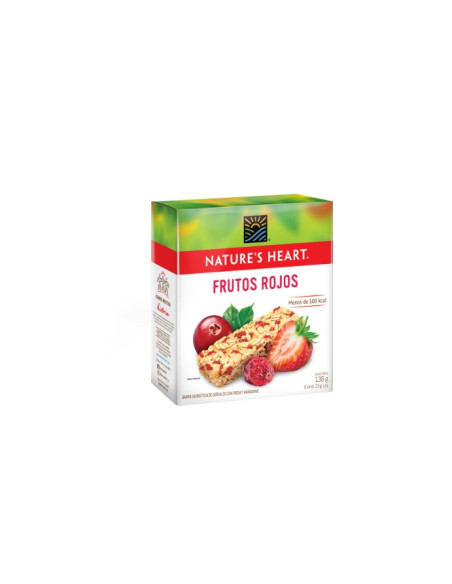 BARRA ENERGETICA NATURE HEART FRUTOS ROJOS PACK X6