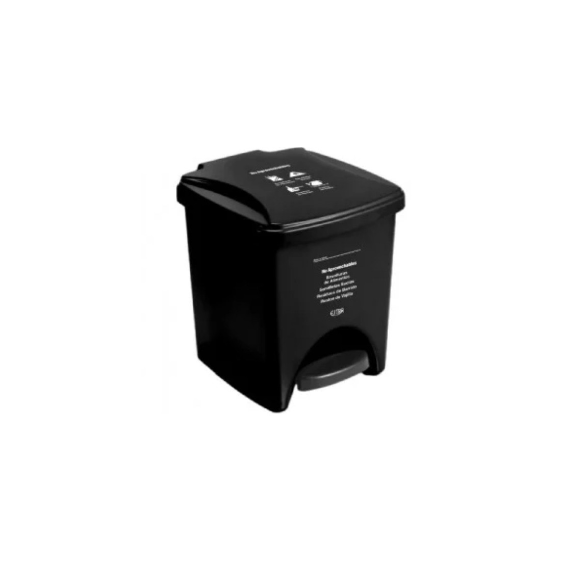 TACHO PLASTICO PEDAL DE 20 LITROS
