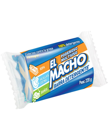 Jabón en Barra Azul El Macho Detergente 220g