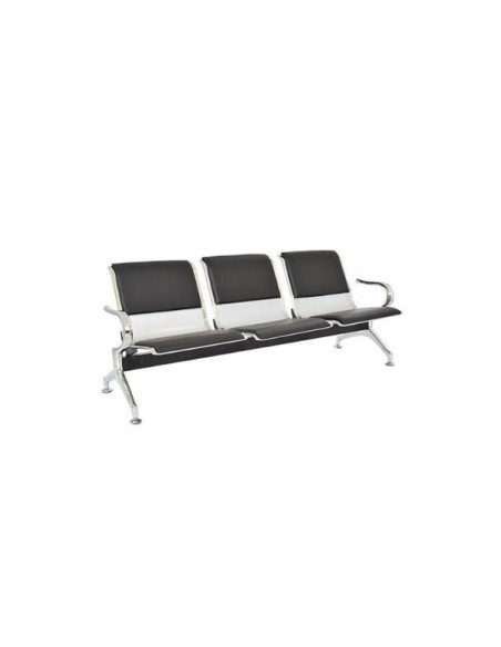 TANDEM DE 3 ASIENTO TAPIZ NEGRO