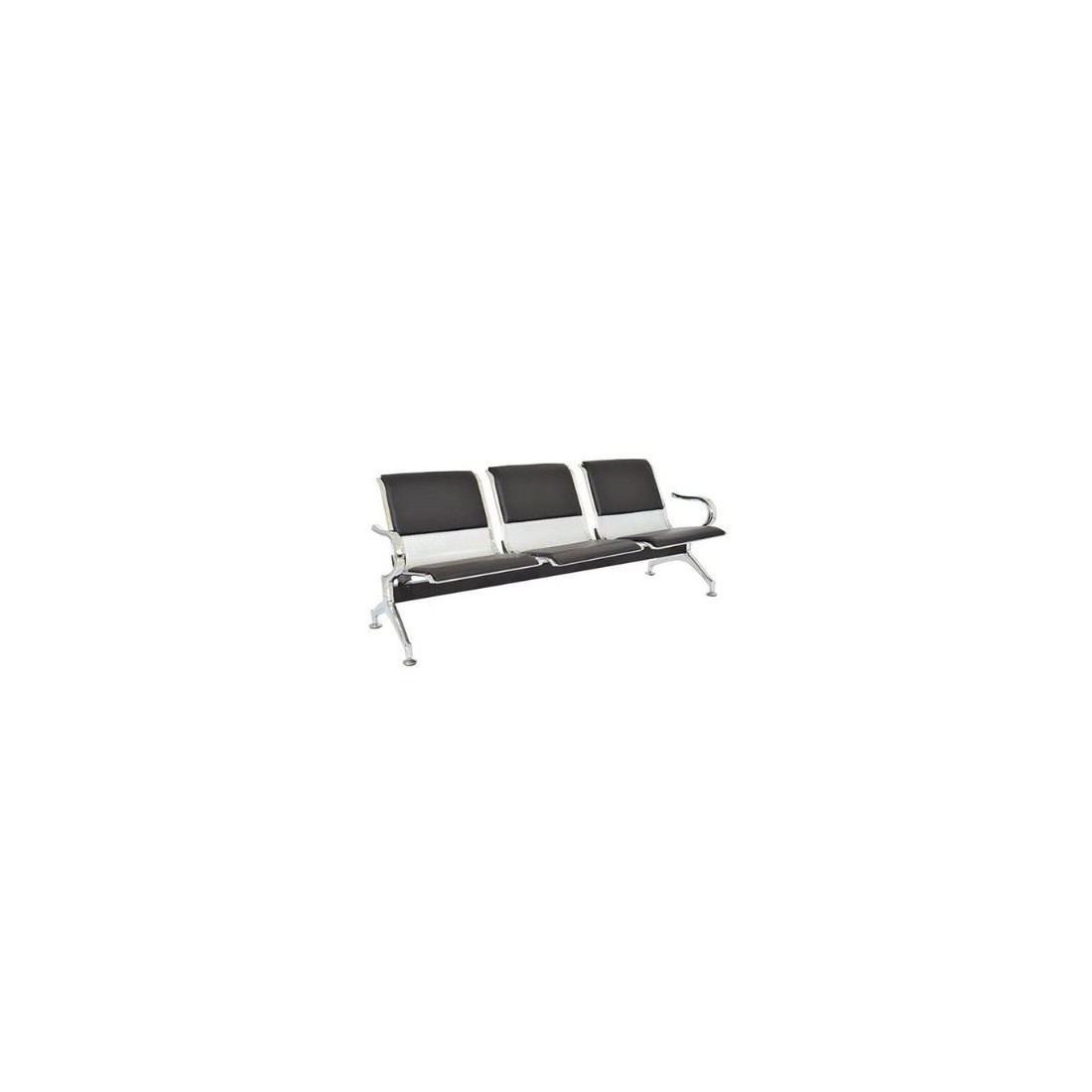 TANDEM DE 3 ASIENTO TAPIZ NEGRO