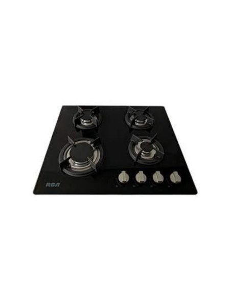 COCINA RCA  DE EMPOTRE VIDRIO NEGRO 60CM/4 QUEMADORES